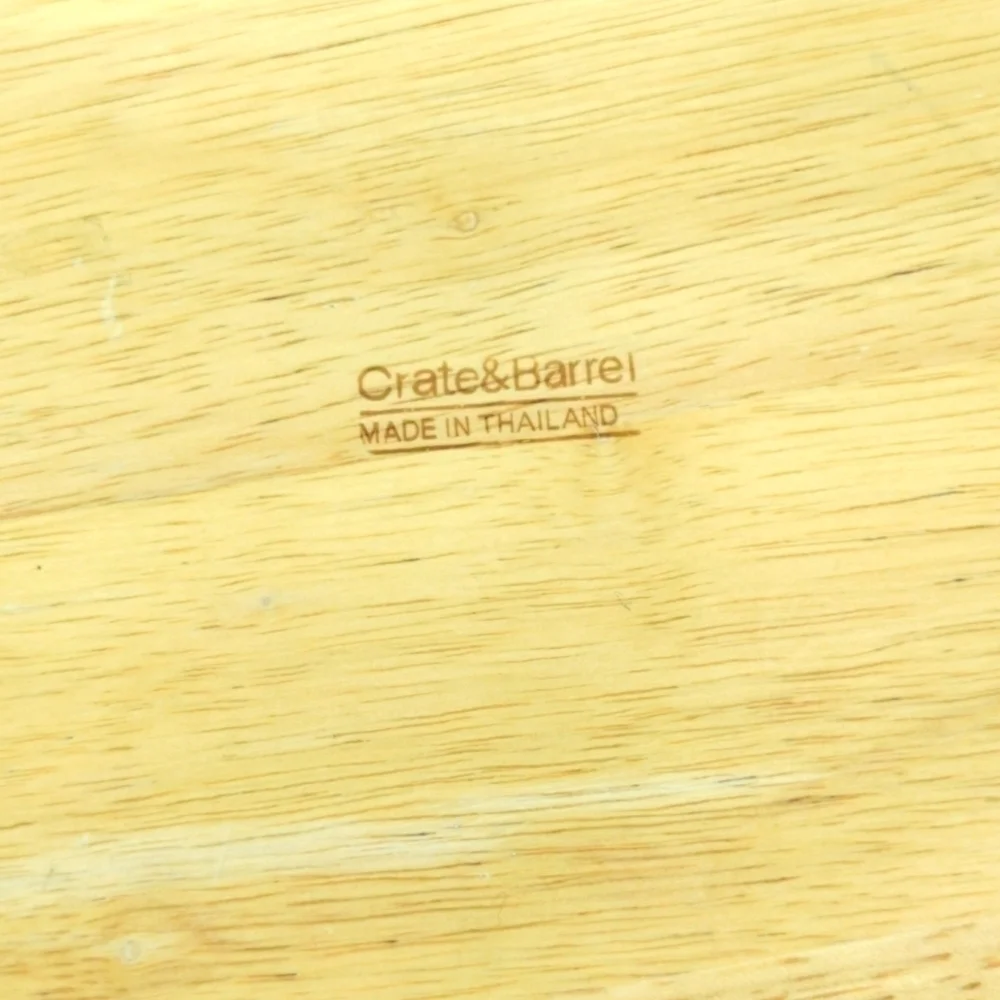 Crate and Barrel Wooden Chip and Dip bowl.